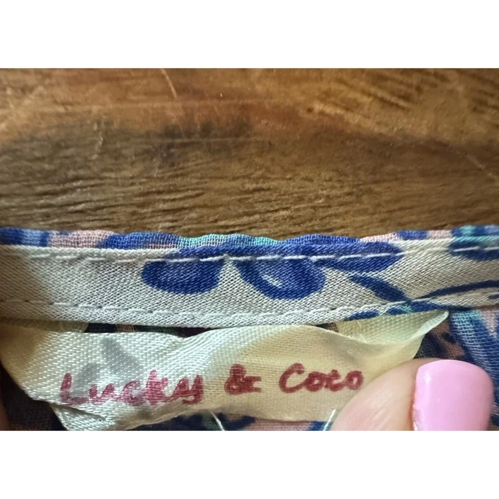 Lucky & Coco Lucky Brand Boho Embroidered Tunic Top Paisley Tassel Beaded Cover - Picture 6 of 8